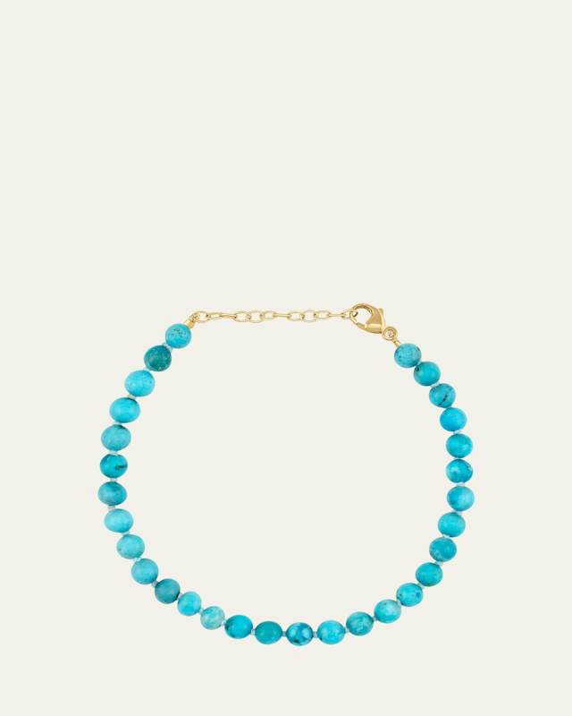 Spherical Turquoise Bracelet in 14K Yellow Gold